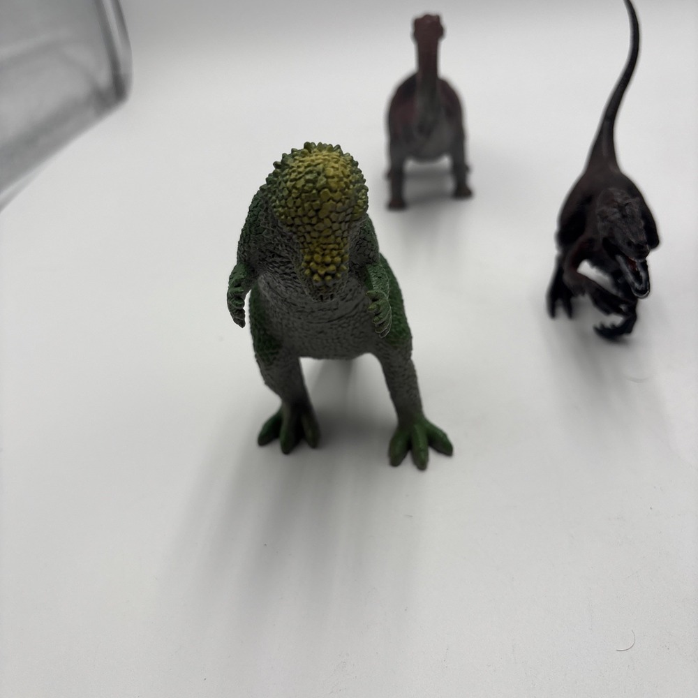 Vintage Dinosaur Figures Soft Hard Plastic Unbranded Lot Of 6 Velociraptor - Picture 9 of 16